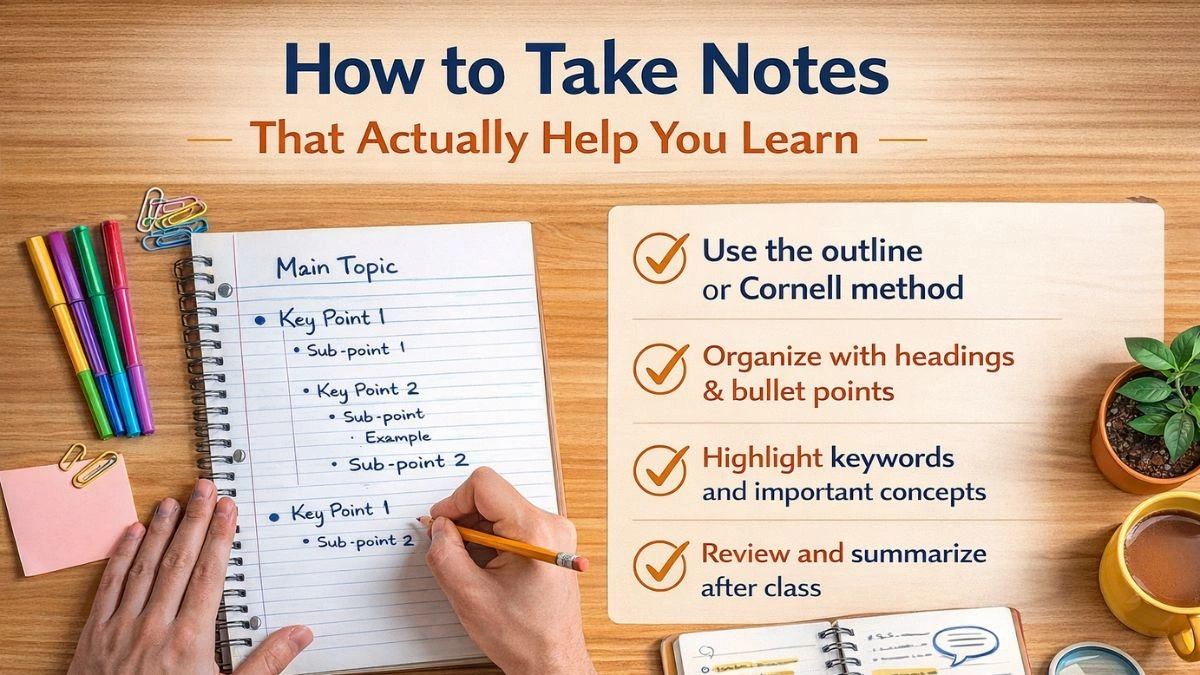 How to Take Notes That Actually Help You Learn: A Complete Guide for Students in 2026
