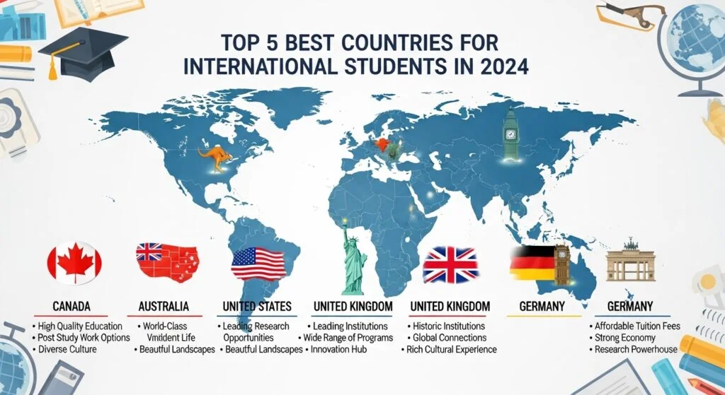 Top 5 Best Countries for International Students in 2024